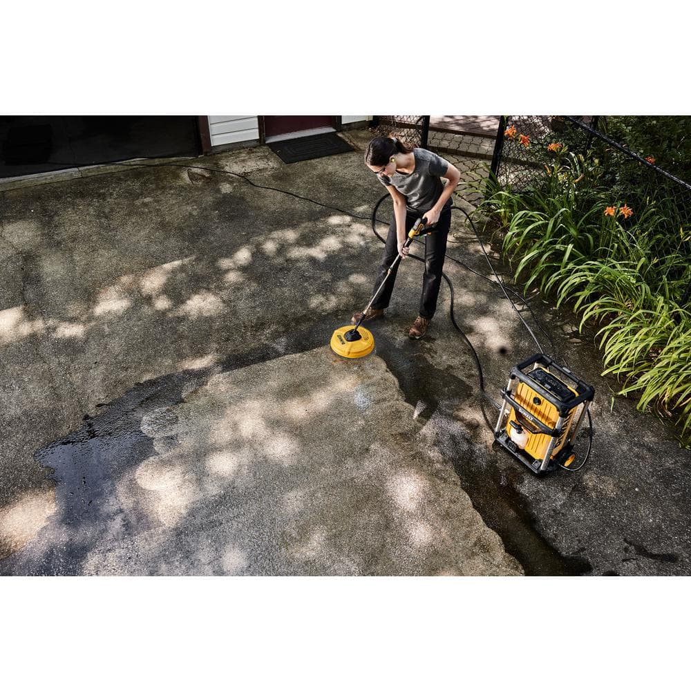 Yellow Polypropylene 12-Inch Surface Cleaner with Quick-Release Nozzle