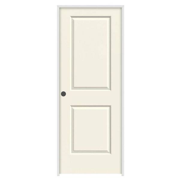 JELD-WEN 32 in. x 80 in. Cambridge Vanilla Painted Right-Hand Smooth Solid Core Molded Composite MDF Single Prehung Interior Door