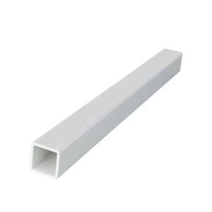 Wellco 4 in. x 4 in. x 5 ft. White PVC Rigid Square Pipe Fence Post ...