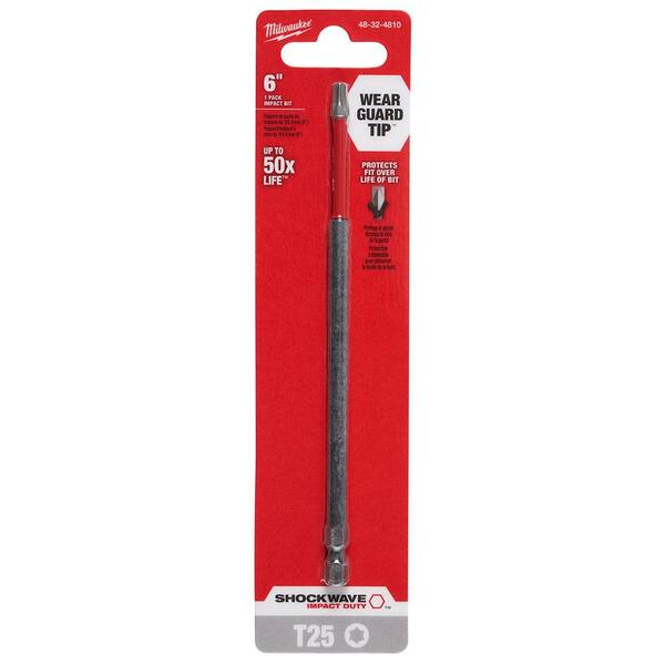 Milwaukee 2 in.T25 Torx Shockwave Impact Duty Steel Power Bits 5-Pack 