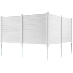 Outdoor Privacy Screens 50 in. W x 50 in. H Air Conditioner Fence Pool Equipment Vinyl Privacy Fence 4-Panels