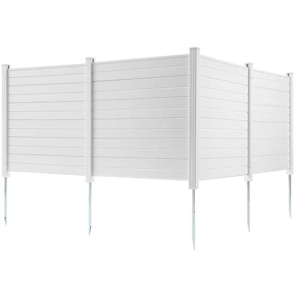 VEVOR Outdoor Privacy Screens 50 in. W x 50 in. H Air Conditioner Fence Pool Equipment Vinyl Privacy Fence 4-Panels