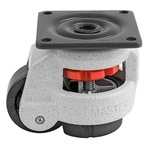 GD Series 2 in. Nylon Swivel Iconic Ivory Plate Mounted Leveling Caster with 615 lb. Load Rating