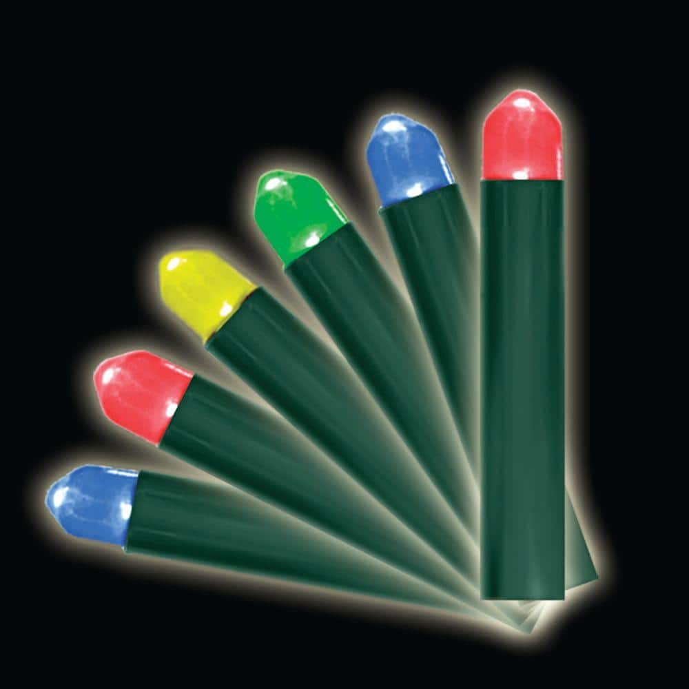 7.33 ft Battery Powered Multi-color LED Christmas Lights