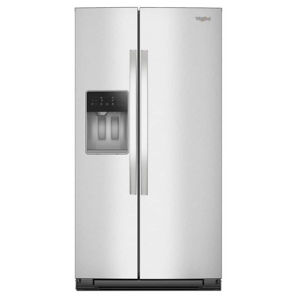 Whirlpool, Full-Depth Side-by-Side Refrigerator, Exterior Ice and Water Dispenser 28.41 cu ft WRSF5536RZ on Fridge.com