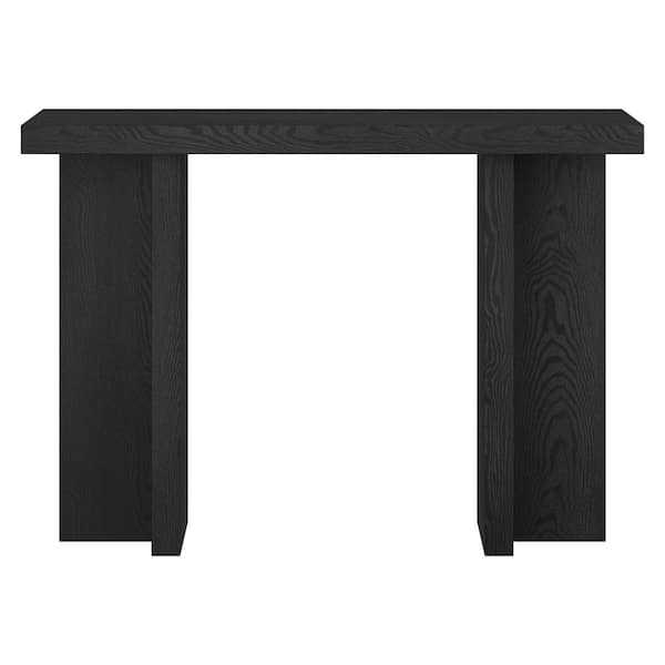Meyer&Cross Dimitra 42 in. Black Grain Rectangle MDF Top Console Table