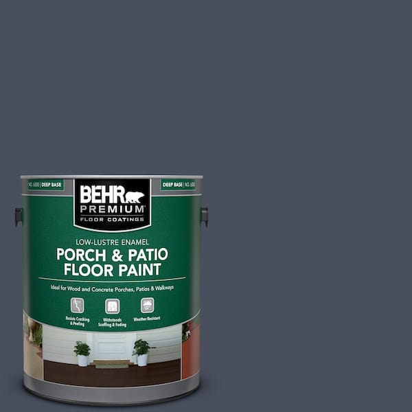 BEHR PREMIUM 1 gal. #S510-7 Dark Denim Low-Lustre Enamel Interior/Exterior Porch and Patio Floor Paint