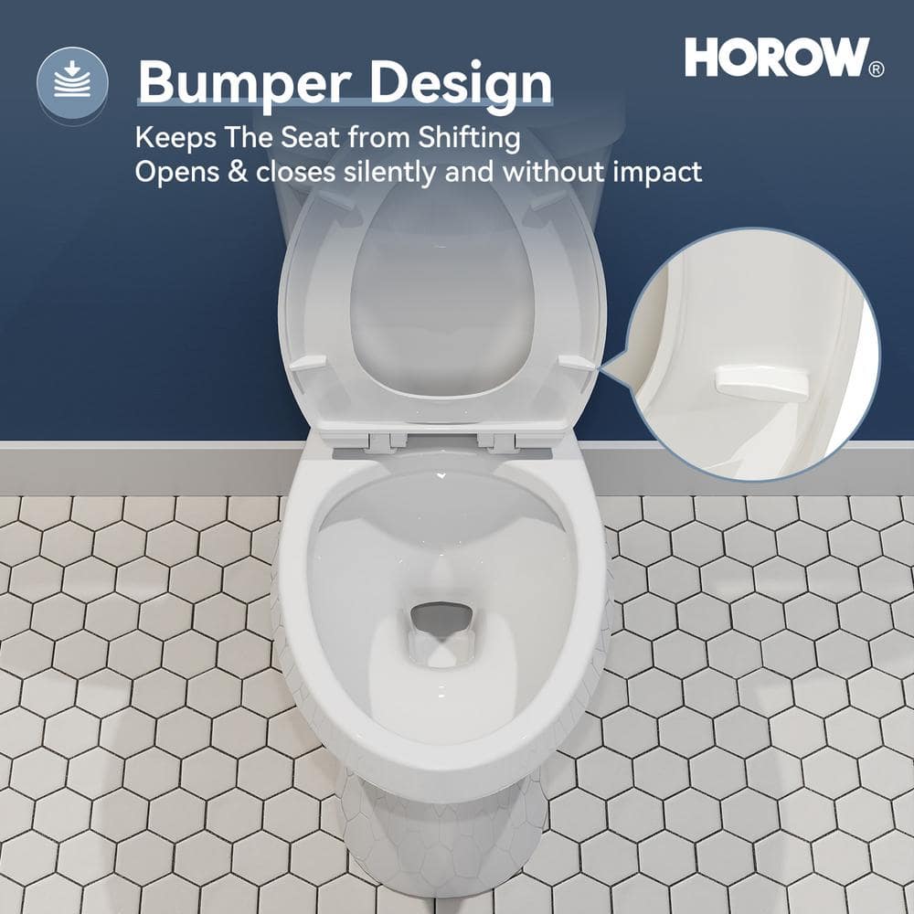 White Elongated Dual Flush High Efficiency Toilet