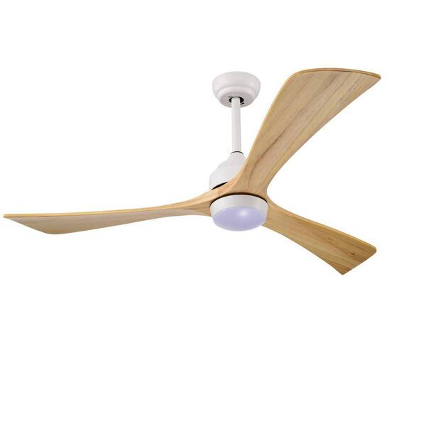 Reviews for CIPACHO 52 in. Indoor White Natural Ceiling Fan with Lights
