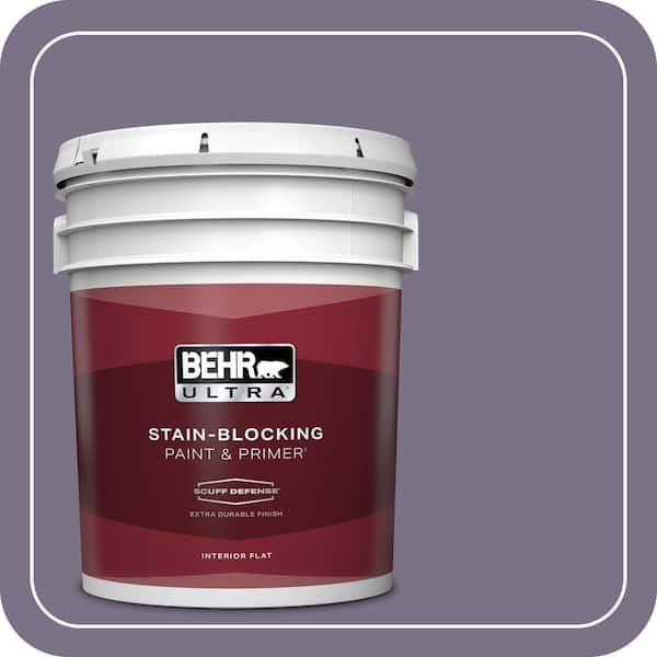 BEHR ULTRA 5 gal. #660F-6 Peruvian Violet Extra Durable Flat Interior Paint & Primer
