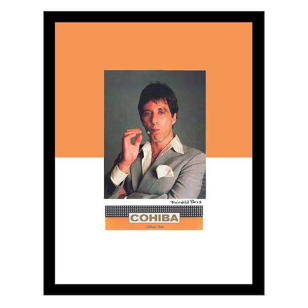 VENICE BEACH Collections Cigars and Scarface Pacino Go Hand in Hand by Fairchild Paris 1-Piece Framed Graphic Print 18 in. x 14 in.