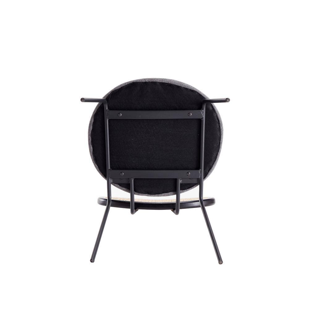 Jardin Black and Grey Ash Wood Dining Chairs with Cushions - Set of 2