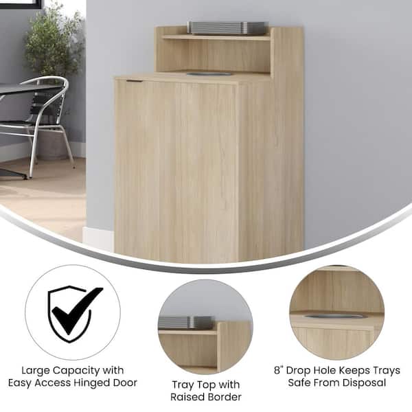 Carnegy Avenue Commercial 32 gal. Oak Indoor Trash Receptacle