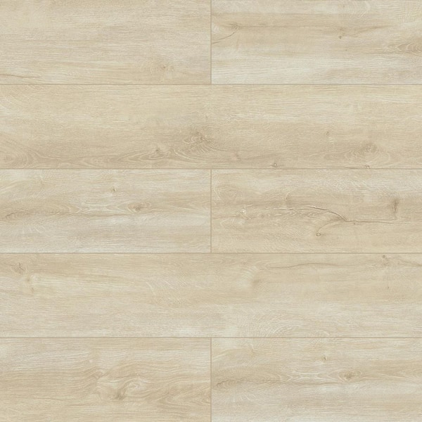 DOTFLOOR Cream Teak 12 MIL x 7.17 in. W x 48 in. L Waterproof Click Lock Luxury Vinyl Plank Flooring (28.68 sq. ft./Case)