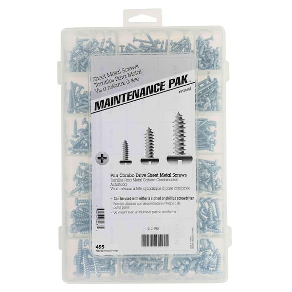 Hillman Zinc Pan-Head Philips Drive Sheet Metal Screw Assorted Kit (535-Pack)