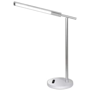 15.4 in. Silver LED Desk Lamp With Touch Control