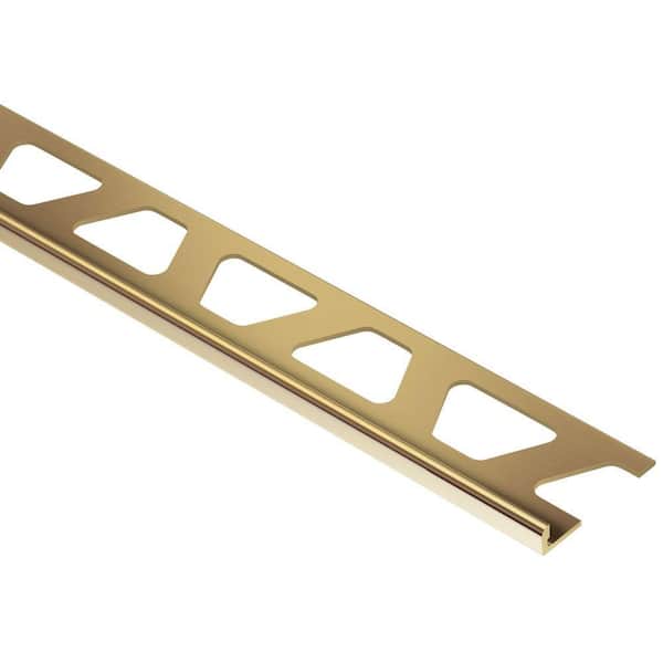 Schluter Schiene Solid Brass 3/16 in. x 8 ft. 2-1/2 in. Metal L-Angle Tile Edging Trim