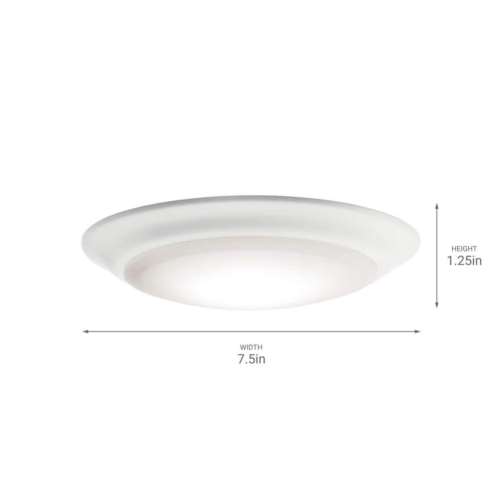 White Glass LED Indoor/Outdoor Flush Mount Ceiling Light
