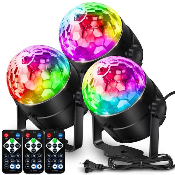 Fliuyr Discolight Lampe Laser LED 9 Yeux RVB Strobe - Éclairage DJ KTV Mariage Fête à Distance