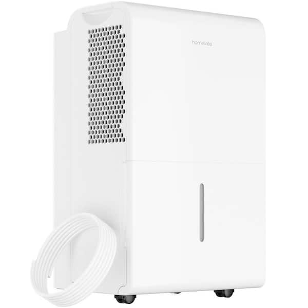 50 pt. 7,000 sq. ft. Wi-Fi Dehumidifier with Pump in White-High Capacity Moisture Removal for Large Rooms and Basements
