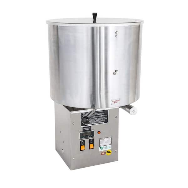 Unbranded CMD50 - Cooker and Coater Left Operation 3500-Watt 800 oz. Silver Hot Air Popcorn Machine Caramelizer