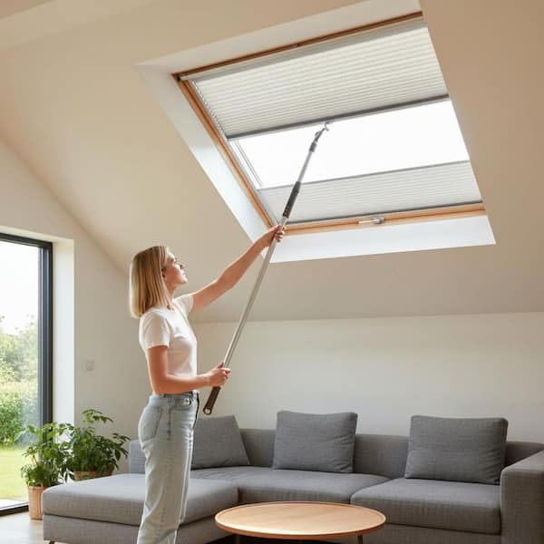 Helhom 47 in. to 79 in. Brown Stainless Steel Telescoping Skylight