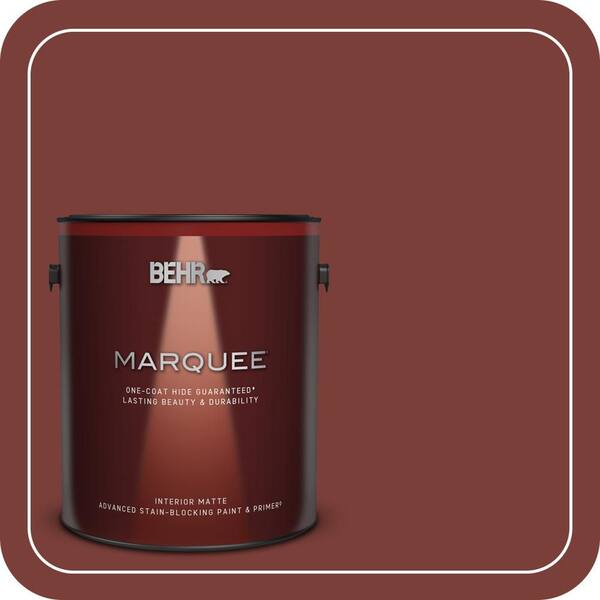 BEHR MARQUEE 1 gal. #PPU2-02 Red Pepper One-Coat Hide Matte Interior Paint & Primer