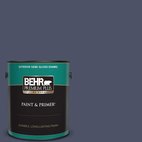 BEHR PREMIUM PLUS 1 gal. #610F-7 Mystical Shade Semi-Gloss Enamel Exterior Paint & Primer