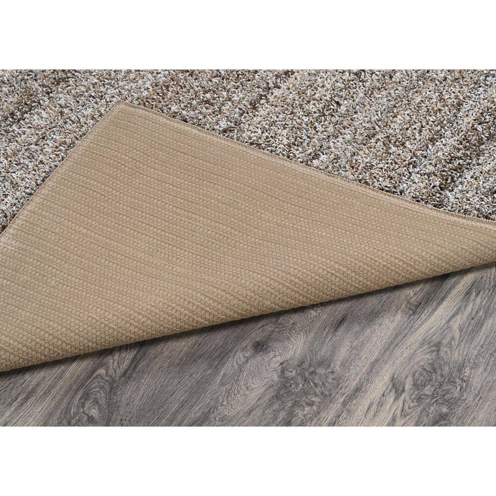 Cozy Stripe Shag 4' x 6' Earth Tone Synthetic Area Rug