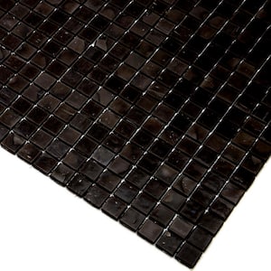 Skosh Glossy Russet Brown 11.6 in. x 11.6 in. Glass Mosaic Wall and Floor Tile (18.69 sq. ft./case) (20-pack)