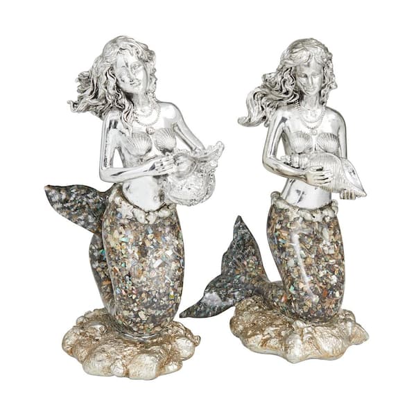 Litton Lane Beige Polystone Turtle Sculpture (Set of 3)