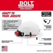 BOLT Black Type 1 Class E Full Brim Non-Vented Hard Hat with 6-Point Ratcheting Suspension (5-Pack)