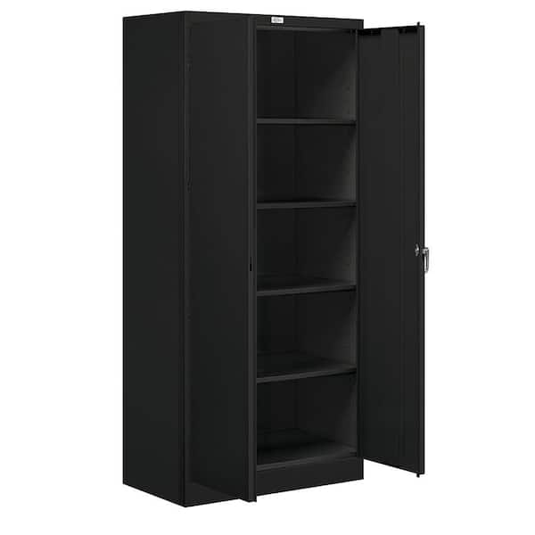 Salsbury Industries Steel Freestanding Garage Cabinet in Black (36 in. W x 78 in. H x 18 in. D)