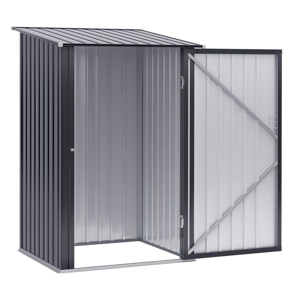 3.1 ft. W x 3.2 ft. D Outdoor Storage Cabinet Tool Shed, Galvanized Metal U