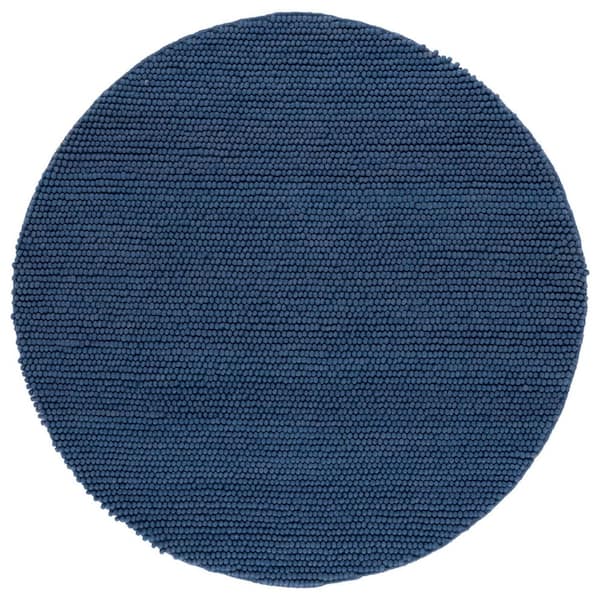 Natura 8 ft. x 8 ft. Round Navy/Blue Gradient Area Rug