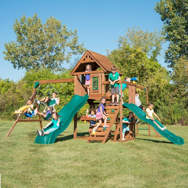 super knightsbridge wood complete swing set