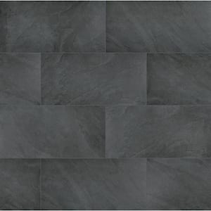 Stellar Ebony 24 in. x 48 in. Matte Porcelain Stone Look Floor and Wall Tile (35 cases/560 sq. ft./pallet)