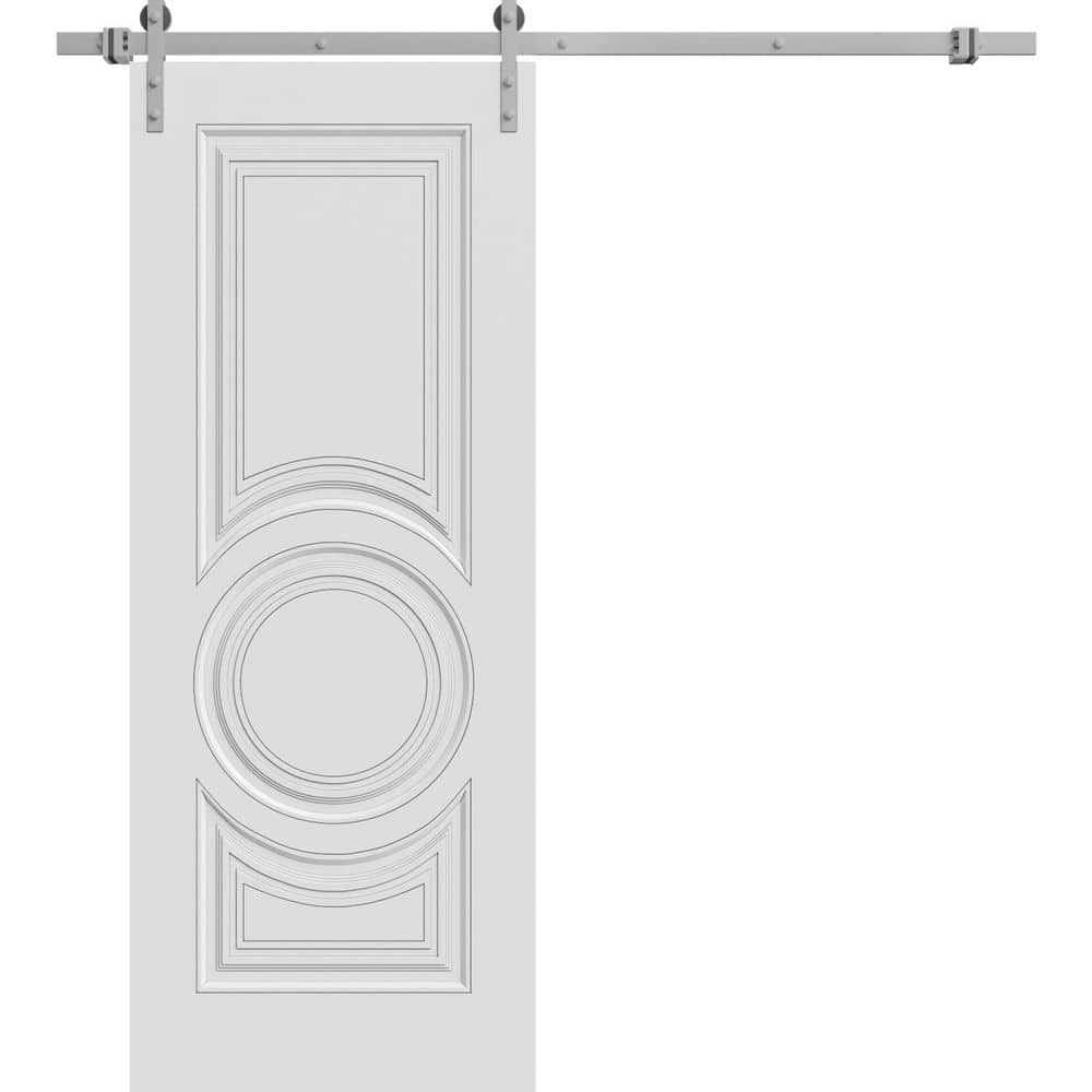7855 42 in. x 96 in. Sold Core White Enamel Color Wood Sliding Barn Door with Hardware Kit price history on PriceWatchPro