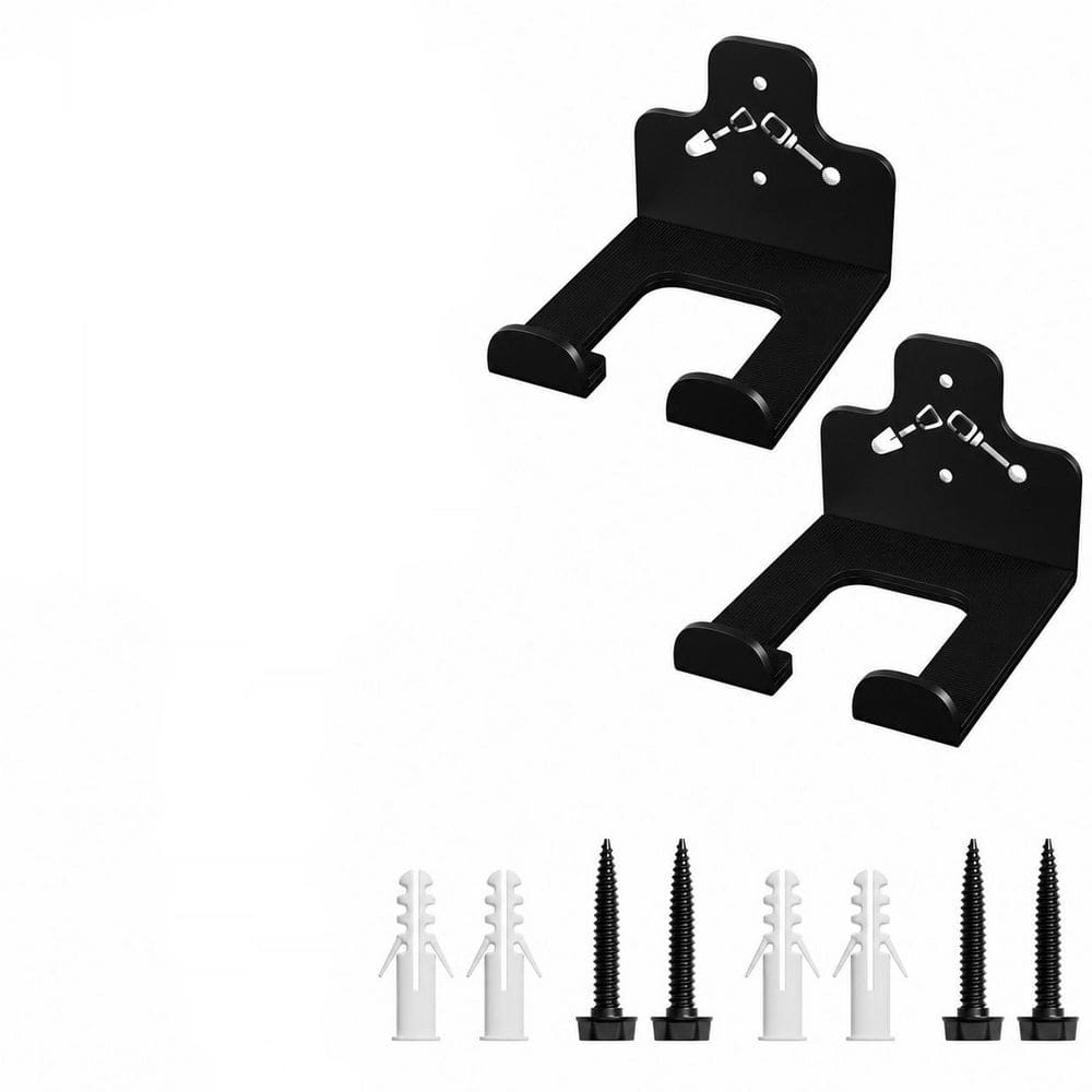 Black Stainless Steel Wall Mounted Trimmer Rack for Garage Storage, 2-Pack Garden Tool Hangers price history on PriceWatchPro