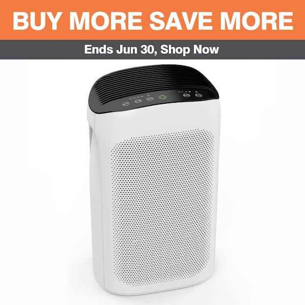 Edendirect 495 sq. ft. 3-Speed HEPA - True Portable Console Air Purifier in Whites,with Timer and Ultra-Quiet Sleep Mode