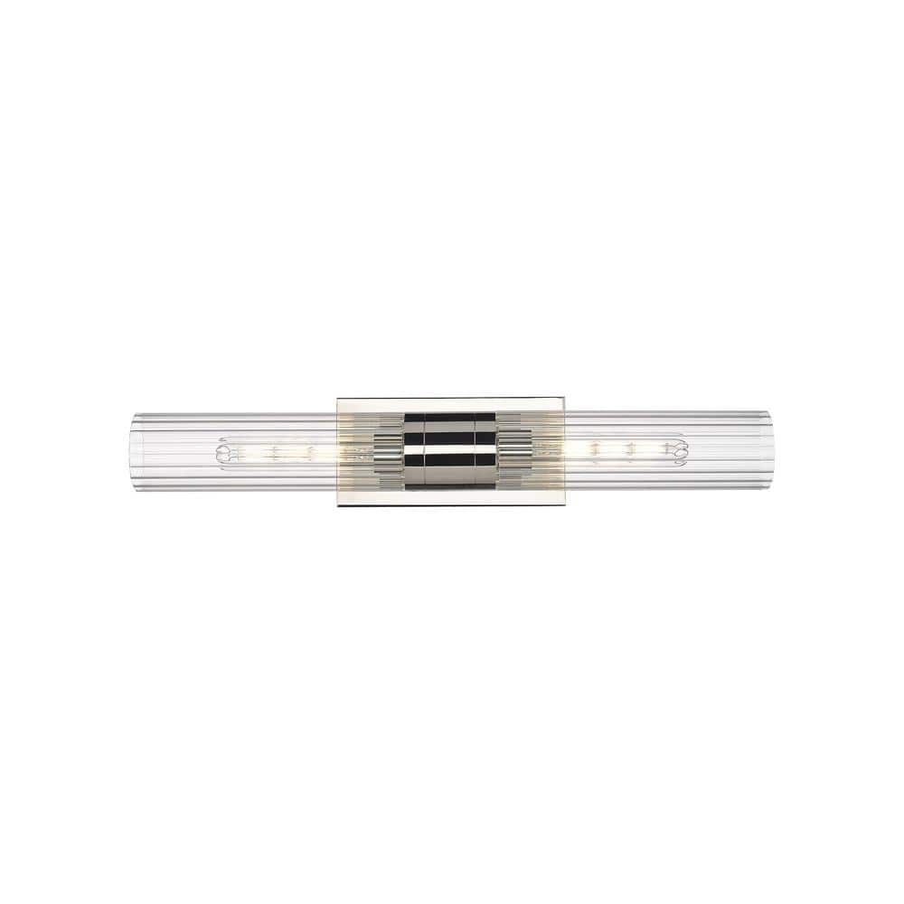 Empire 24.75 in. 2-Light Polished Nickel Vanity Light with Glass Shade price history on PriceWatchPro