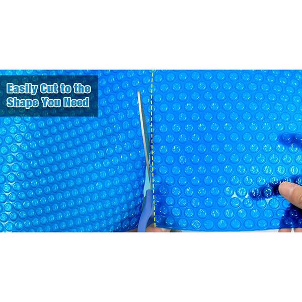 Premium 10-Year 16 ft. x 32 ft. Rectangular Blue/Silver Solar Pool Cover