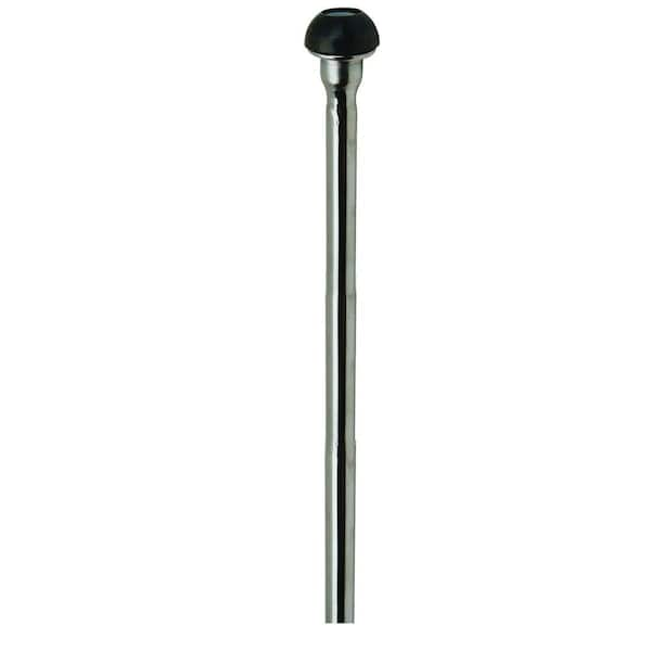 BrassCraft 3/8 in. x 12 in. Copper Toilet Riser with Heavy Duty Rubber Nosepiece in Chrome