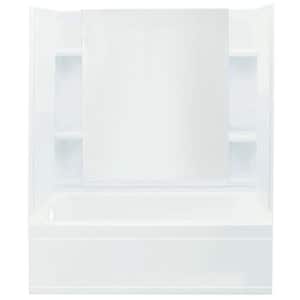 Accord 32 in. x 60 in. x 74 in. Bath and Shower Kit with Left-Hand Drain in White