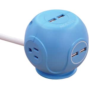 Power Cutie 6 ft. 3-Outlet Surge Protector with USB Charging Ports