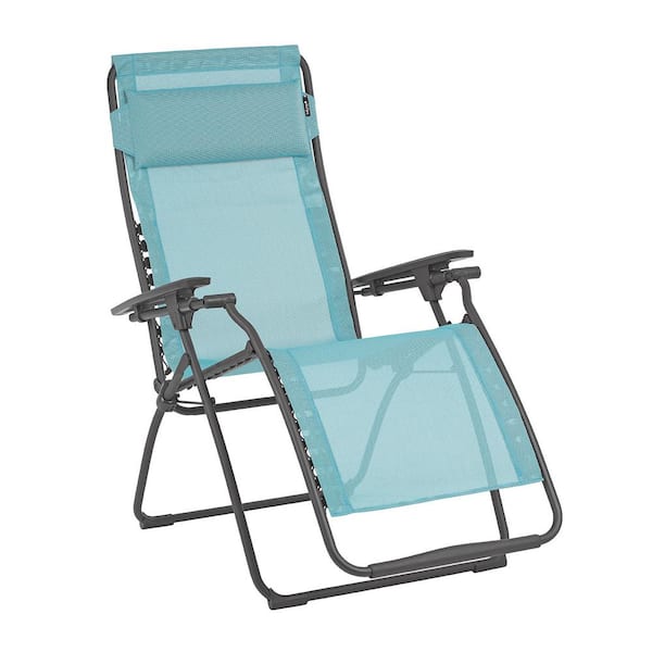 Lafuma Furniture Futura in Lac Color Steel Frame Reclining Zero Gravity Lawn Chair
