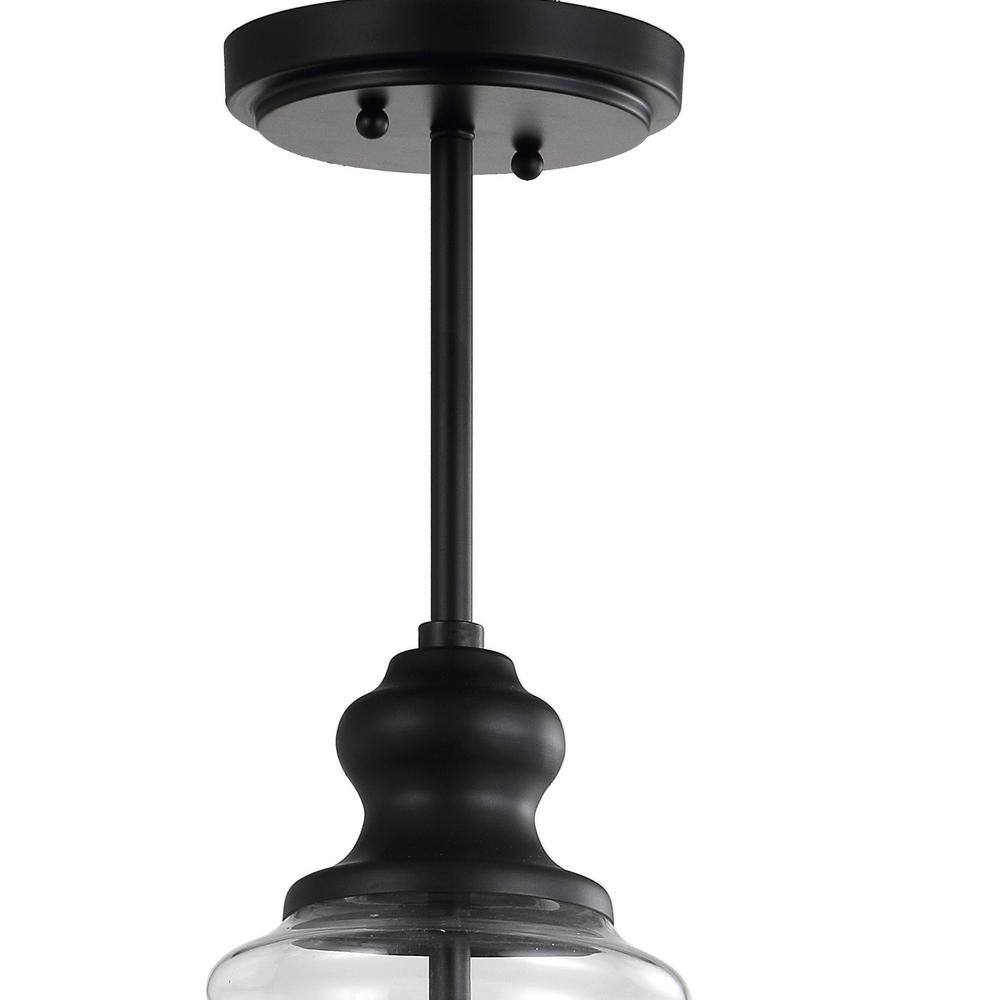 Adam 12" Oil Rubbed Bronze Farmhouse Glass LED Pendant