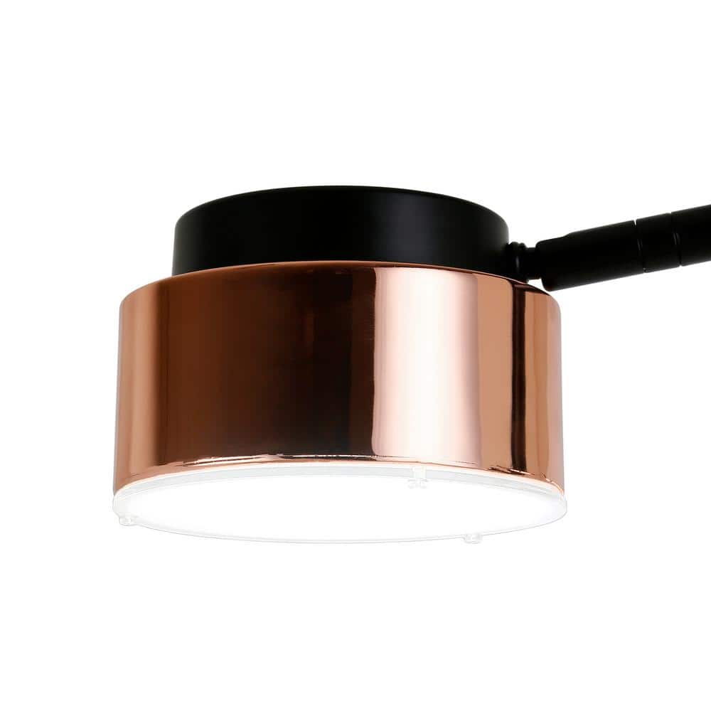 Sleek Bronze and Copper Industrial Elegance Floor Lamp