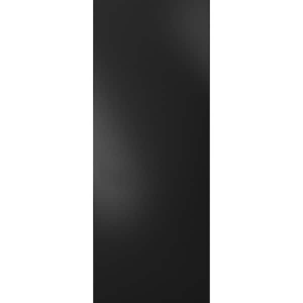 Sartodoors 0010 24 in. x 80 in. Flush No Bore Solid Core Black Finished Pine Wood Interior Door Slab