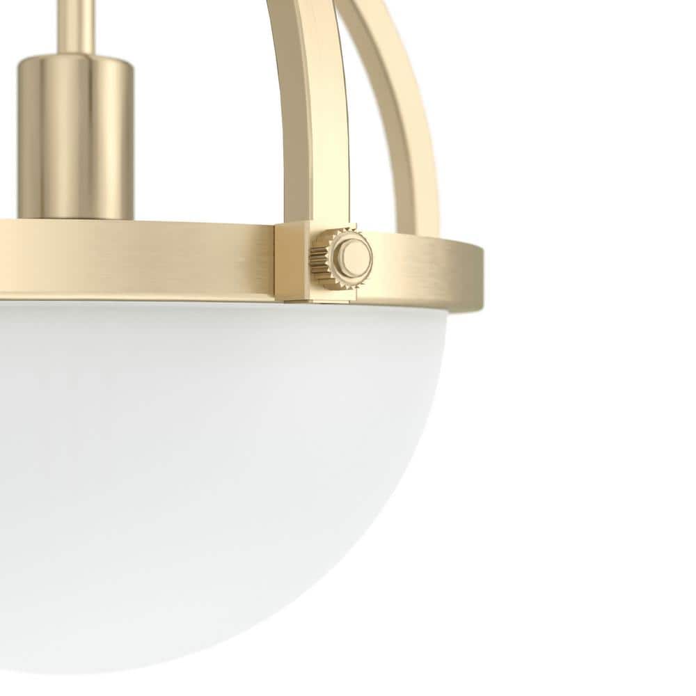 Alturas Gold Globe Pendant Light with White Glass Diffuser